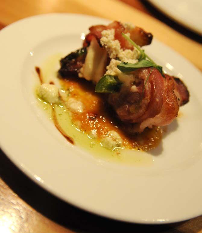 C'est Si Bon's downtown Baton Rouge food tour included a stop at Restaurant IPO for bacon wrapped duck on Friday August 29, 2014.