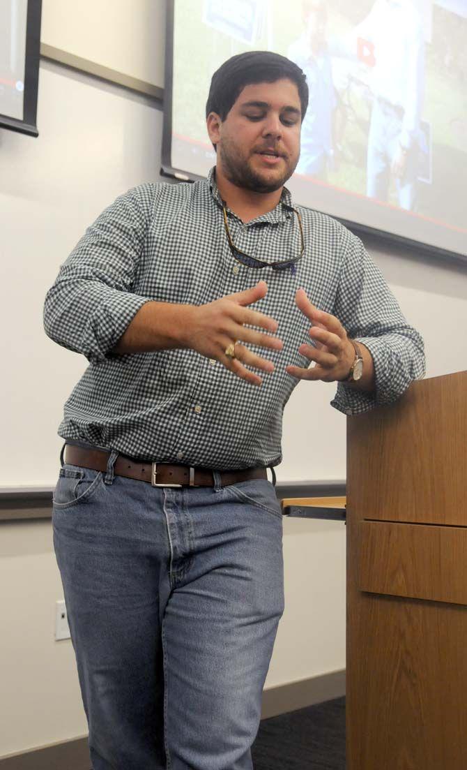 Political Director Ryan Lambert speaks at the new student organization Students for Graves on Monday September 7, 2014.