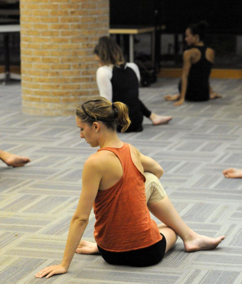 LSU english education Molly Russell prepares for the Fall Dance Concert at the Reilly Theatre on November 22 and 23.