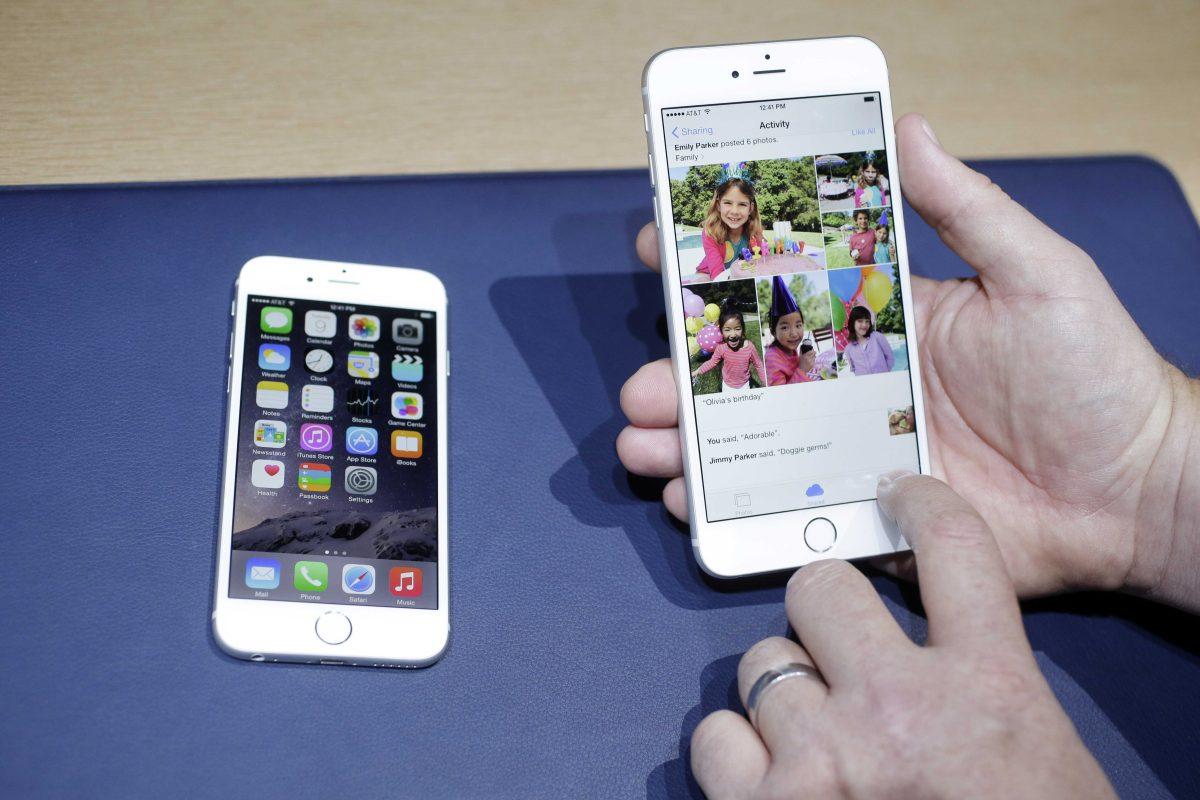 FILE - In this Sept. 9, 2014, file photo, the iPhone 6, at left, and iPhone 6 plus are shown next to each other during a new product release in Cupertino, Calif. Apple&#8217;s new and bigger iPhone 6 and iPhone 6 Plus are more durable than last year&#8217;s model and a leading Android phone, a study says. Apple&#8217;s iPhone 6, whose screen measures 4.7 inches, did the best across a variety of tests that measures how prone smartphones are to break due to every day accidents, SquareTrade, a company that provides extended protection plans, says. (AP Photo/Marcio Jose Sanchez, File)