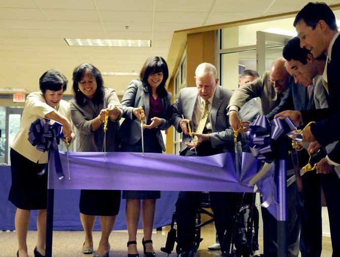 The Olinde Career Center opened Tuesday in the basement of the Student Union with an official ribbon cutting ceremony.