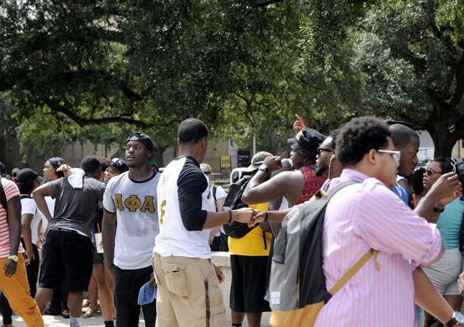 Students participated in a dance contest at free speech alley on Wednesday, September 24th, 2014.