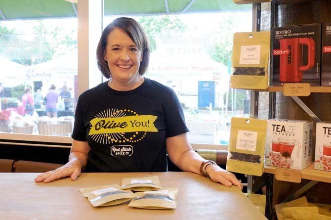 Red Stick Spice Company owner Anne Milneck stands at the store's Main Street location.