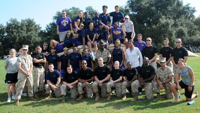 The LSU Women's Basketball team underwent exstensive training from the marines on Friday September 19, 2014.