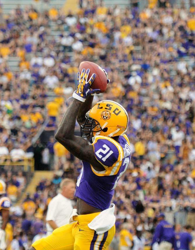 LSU sophomore defensive back practices Saturday, September 27, 2014 before the Tigers' 63-7 win against NMSU in Tiger Stadium.