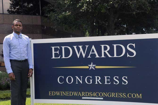 LSU senior interdisciplinary studies major Jon Grace interns with Edwin Edwards campain.