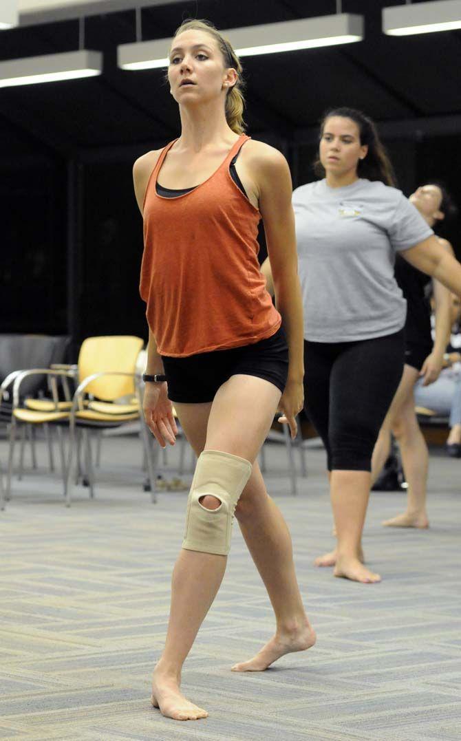 LSU english education Molly Russell prepares for the Fall Dance Concert at the Reilly Theatre on November 22 and 23.