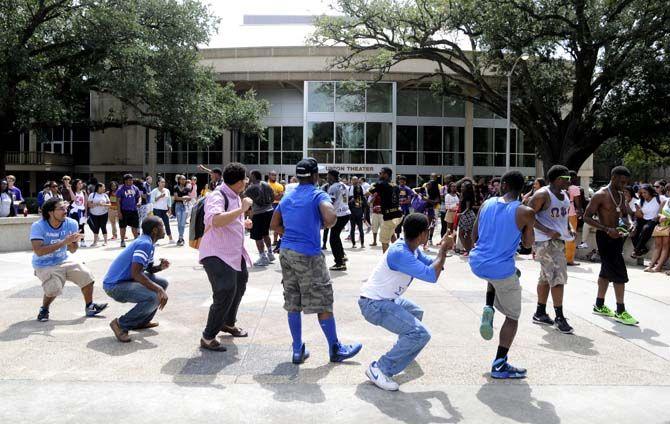 Students participated in a dance contest at free speech alley on Wednesday, September 24th, 2014.