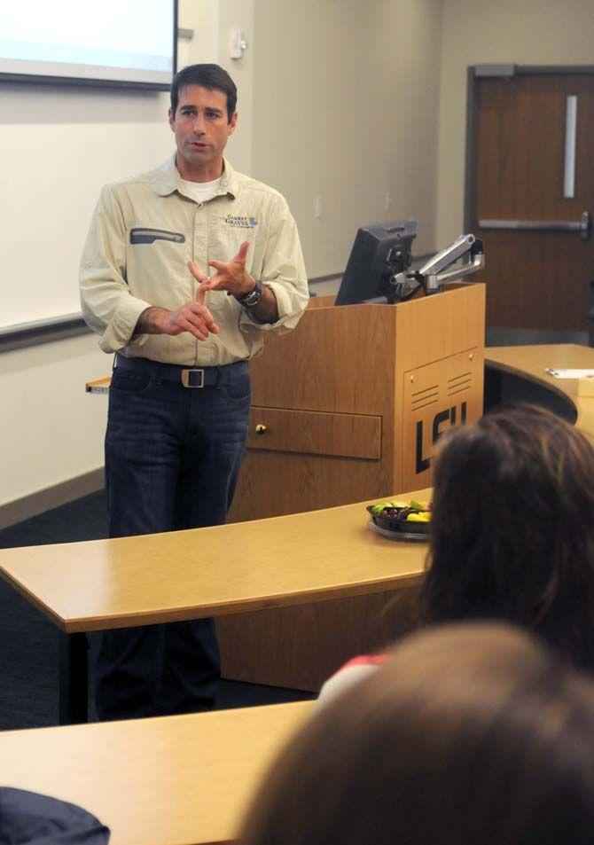 Students gather for the new organization Student for Graves where congressional candidate Garret Graves spoke on Monday Septmeber 7, 2014