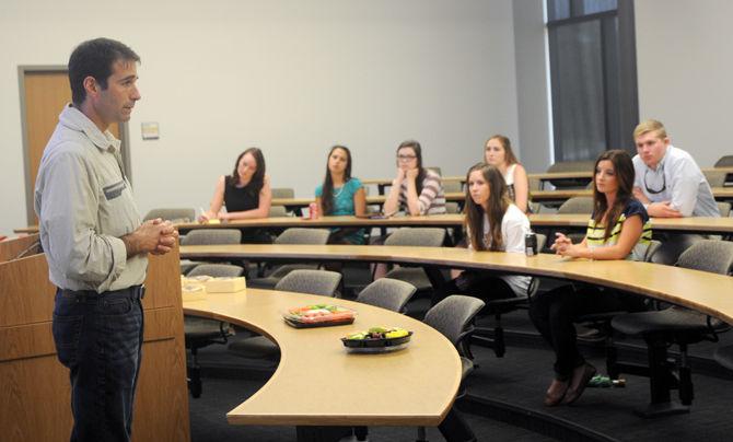 Students gather for the new organization Student for Graves where congressional candidate Garret Graves spoke on Sunday September 7, 2014.