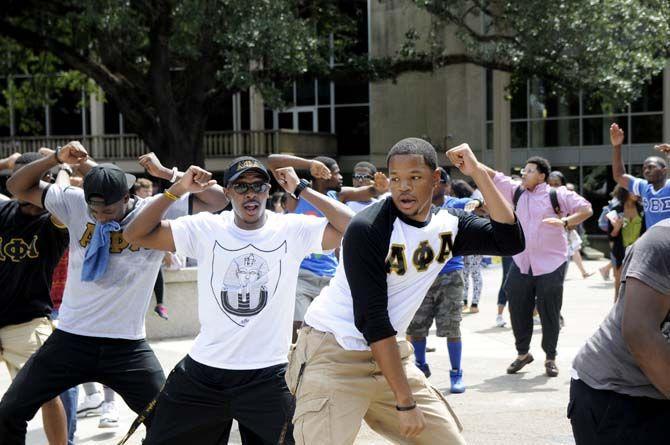 Students participated in a dance contest at free speech alley on Wednesday, September 24th, 2014.