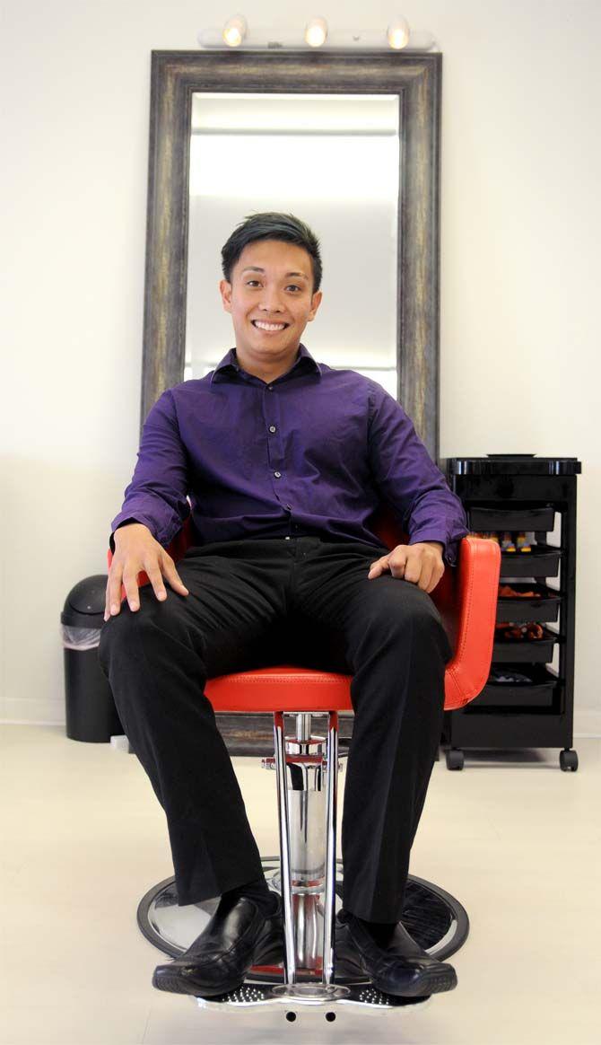 Chris Pham, owner of Menkoi, located at 223 Fernwood Drive, manufactures his own hair products.