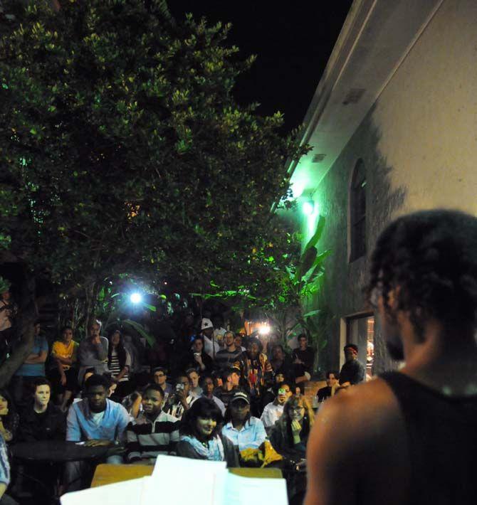 Local Baton Rouge organization, Spectrum, hosted event "Queer Confessions" along with the organizations Qroma, Student Equality Project, and Equality for HER where member of the Baton Rouge community were welcomed to recite poetry at Highland Coffee on Thursday, October 23, 2014.