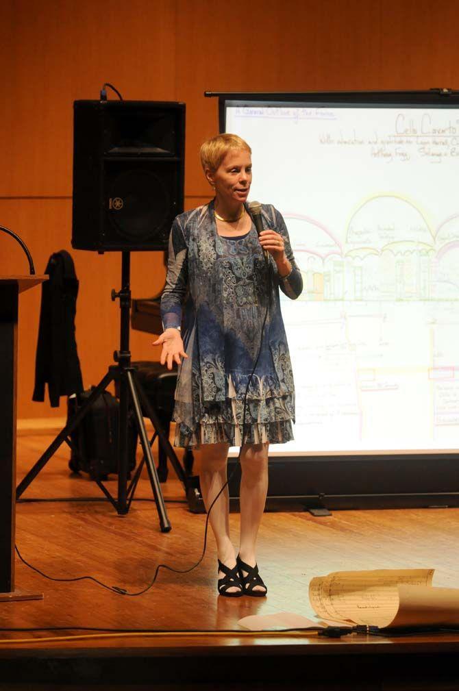 Composer Augusta Read Thomas gives her lecture "The A.R.T. of Composing" on Tuesday, October 14, 2014.