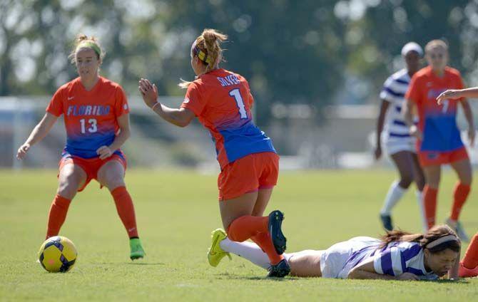 LSU women's soccer played Sunday, October 26, 2014 where Tigers lost 3-0 against Florida Gators.