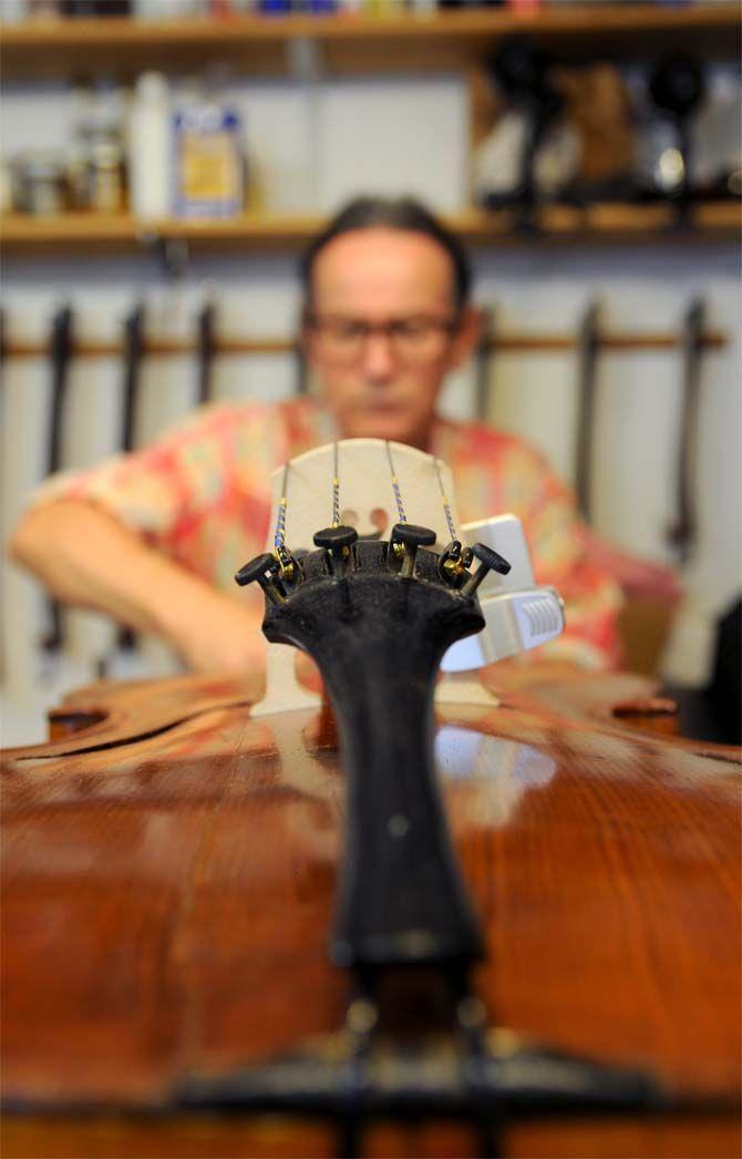 Tom Pierce, owner of Tom's Fiddle and Bow, located in Arnaudville, LA has been repairing and selling violins and cellos since 2006.