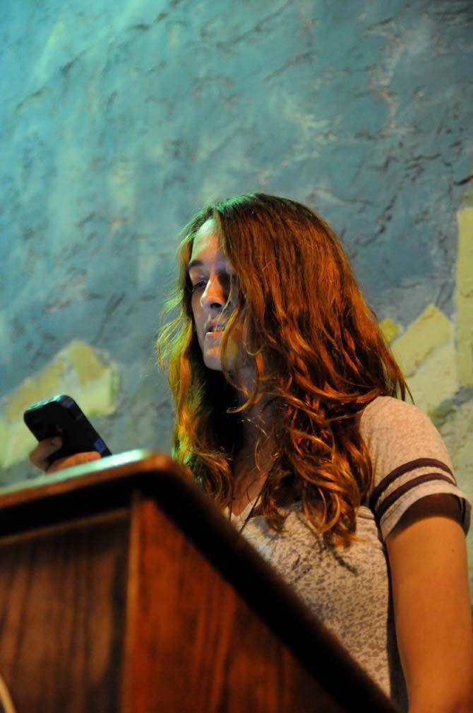 Local Baton Rouge organization, Spectrum, hosted event "Queer Confessions" along with the organizations Qroma, Student Equality Project, and Equality for HER where member of the Baton Rouge community were welcomed to recite poetry at Highland Coffee on Thursday, October 23, 2014.