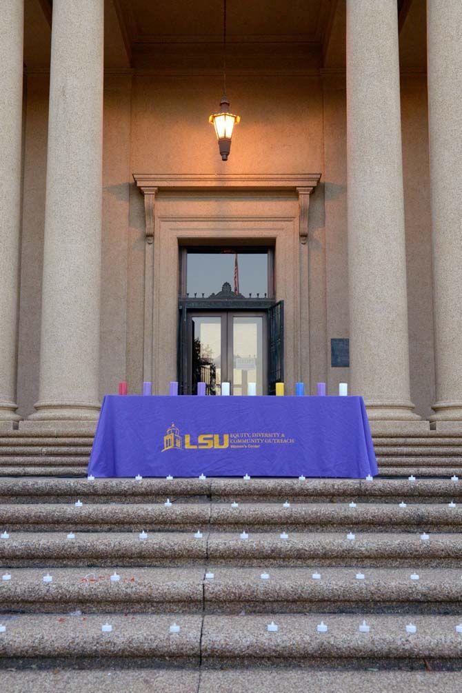 LSU Student Health Center and LSU Women's Center staged event "Take Back the Night" to combat domestic violence and sexual assult.