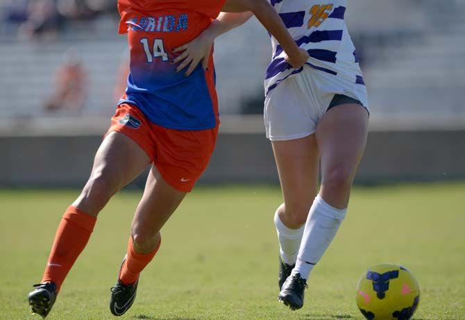 LSU women's soccer played Sunday, October 26, 2014 where Tigers lost 3-0 against Florida Gators.