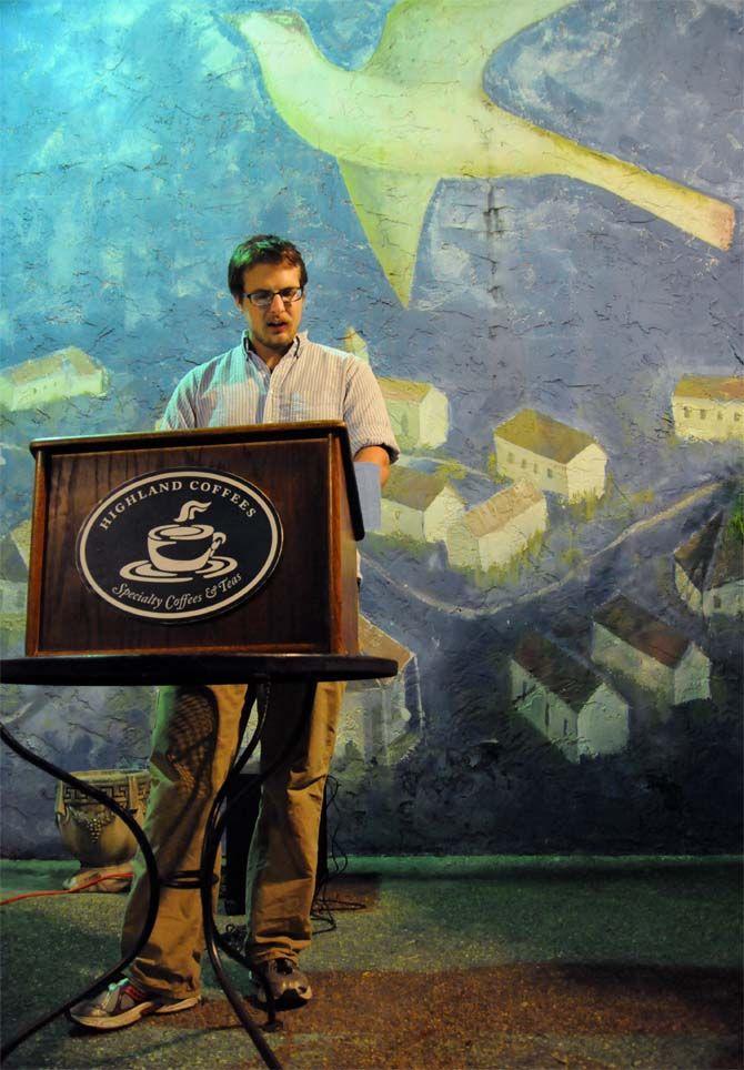Local Baton Rouge organization, Spectrum, hosted event "Queer Confessions" along with the organizations Qroma, Student Equality Project, and Equality for HER where member of the Baton Rouge community were welcomed to recite poetry at Highland Coffee on Thursday, October 23, 2014.