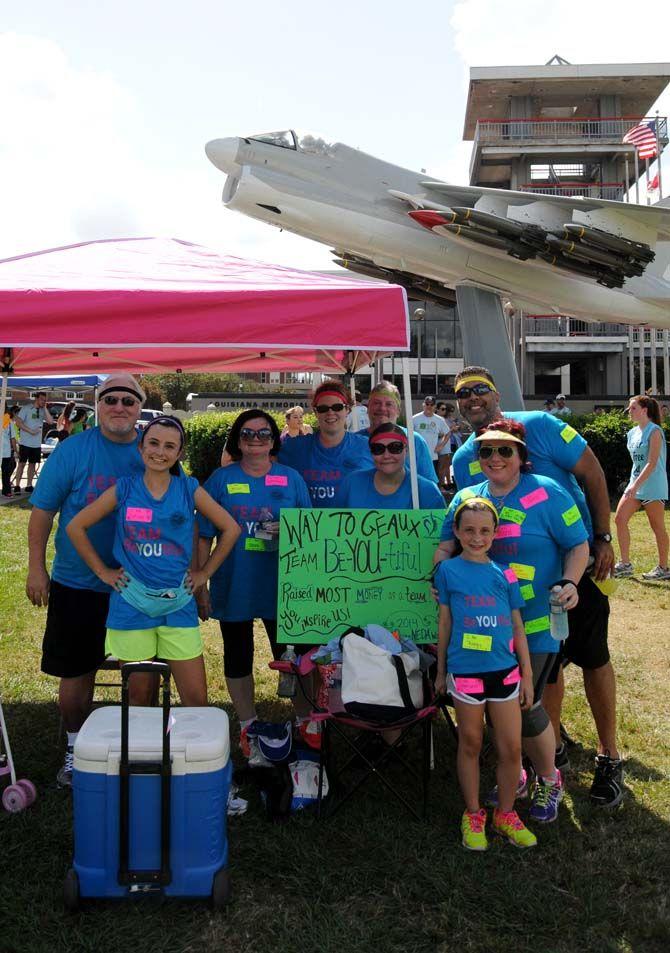 Team "BeYOUtiful" poses at the National Eating Disorder Association (NEDA) walk at the Riverfront Plaza on October 11, 2014