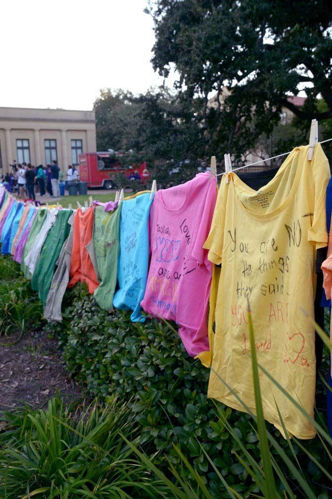LSU Student Health Center and LSU Women's Center staged event "Take Back the Night" to combat domestic violence and sexual assult.