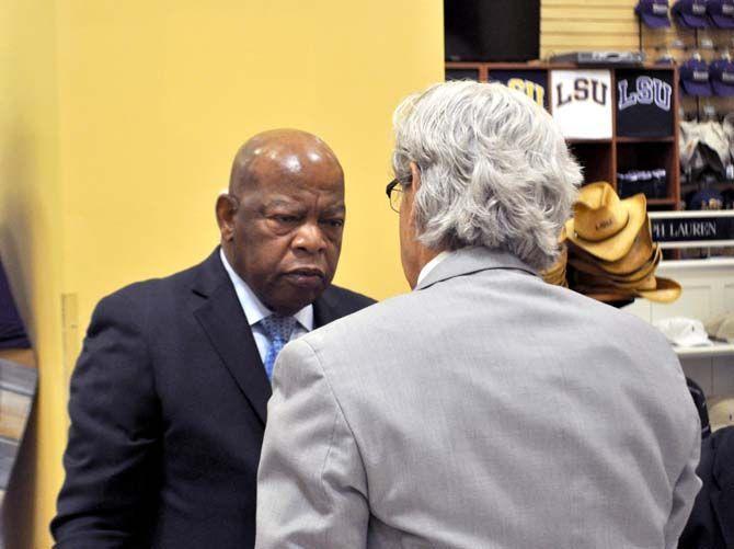 Civil rights activist and Congressman John Lewis held a book signing for "March" at Barnes and Noble at LSU on Tuesday.