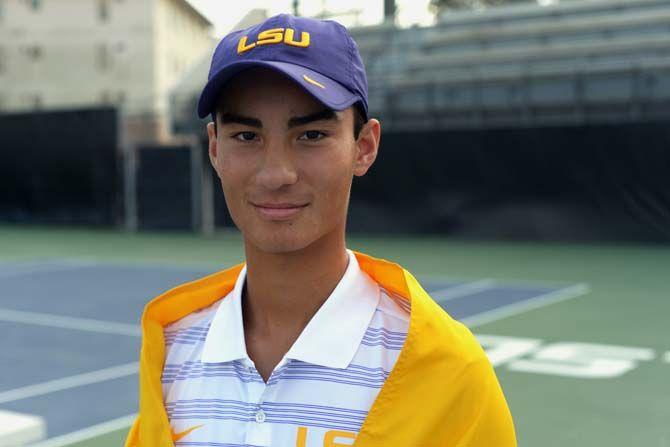 LSU freshman tennis player Simon Freund adapts to college play from international ways.