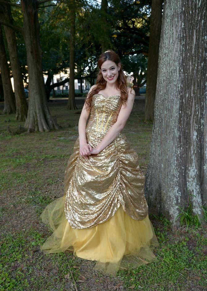 LSU sophomore education major, Corinna Cherrier (Beauty), poses for junior digital advertising major Reagan May's business, started in July, called "Rent a Princess" where the girls are hired for birthday parties and other events