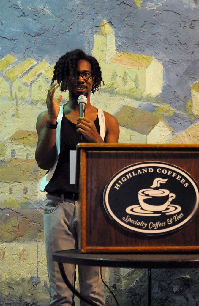Local Baton Rouge organization, Spectrum, hosted event "Queer Confessions" along with the organizations Qroma, Student Equality Project, and Equality for HER where member of the Baton Rouge community were welcomed to recite poetry at Highland Coffee on Thursday, October 23, 2014.