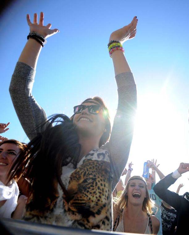 Festival goers dance during a set at the Le Plur Stage on Friday, Nov. 1, 2013 at the 2013 Voodoo Music + Arts Experience.