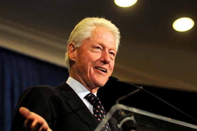 Former President Bill Clinton speaks at a campaign rally for incumbent Sen. Mary Landrieu (D-L.a.) in Baton Rouge on Monday.