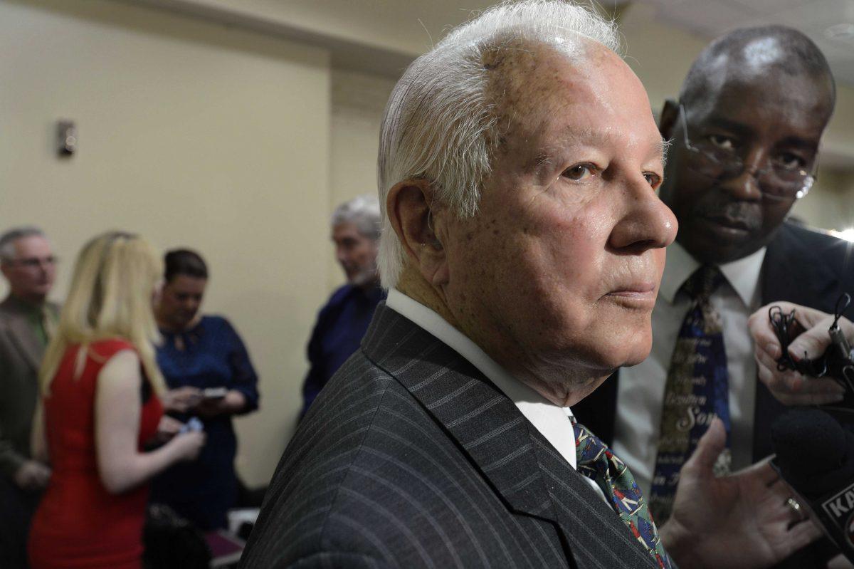 FILE - In this March 17, 2014 file photo, former Louisiana Gov. Edwin Edwards speaks with reporters at the Baton Rouge Press Club in Baton Rouge, La., after announcing that he would join the race to represent the state&#8217;s Baton Rouge-based 6th District of the U.S. House of Representatives. With enthusiasm and vigor that belies his age, he&#8217;s running for Congress in south Louisiana in what would be his second resurrection from the political dead. Some say it&#8217;s a fool&#8217;s errand. But Edwards says he&#8217;s encouraged by the warm reception he received when he emerged from more than eight years in federal prison in 2011. (AP Photo/Travis Spradling, File)