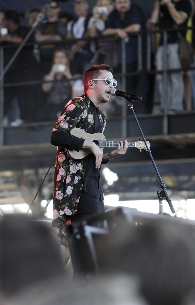 Twenty One Pilots plays for the Voodoo Music Experience in New Orleans Friday, October 31, 2014.