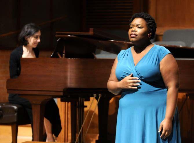 LSU vocal performance grad student Chary Williams sings "Non mi dir" for Arias in Motion which was presented by Project Opera Sunday, Nov. 9, 2014.