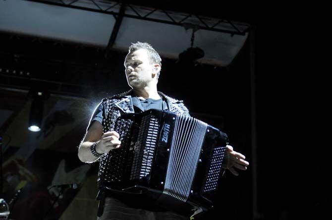 Gogol Bordello performs at stage Carnival at VooDoo Music Experience Sunday, November 2, 2014 in New Orleans.