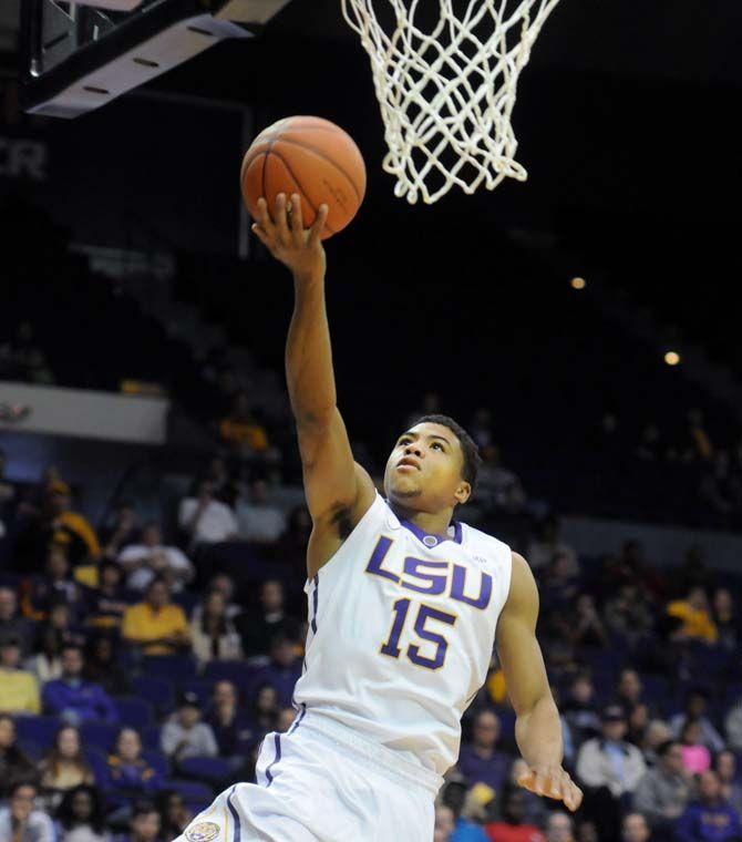 LSU freshman guard, Jalyn Patterson (15), shoots the ball in the PMAC where LSU defeated Morehouse State 71-47 in the exhibition game on Friday, November 7, 2014.