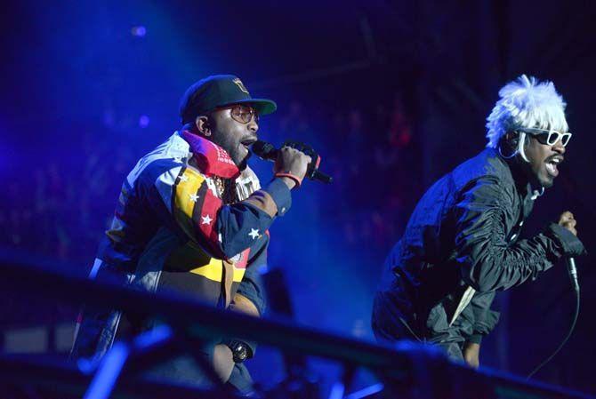 OutKast performs on the main stage at VooDoo Festival in New Orleans Friday, October 31, 2014.