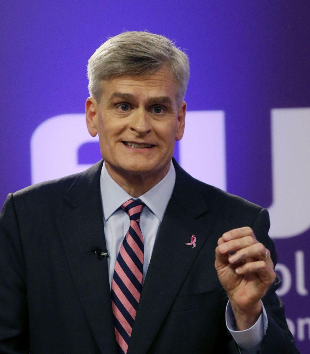 Rep. Bill Cassidy, R-La., participates in a Senate race debate with fellow candidates Sen. Mary Landrieu, D-La., and Republican candidate and Tea Party favorite Rob Maness on the LSU campus in Baton Rouge, La., Wednesday, Oct. 29, 2014. (AP Photo/Gerald Herbert)