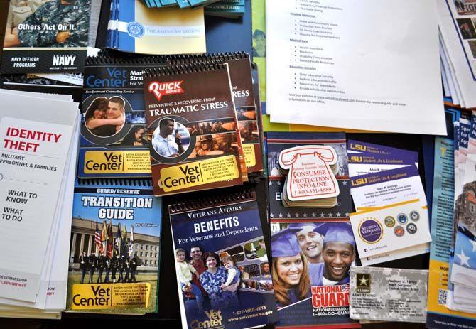 Literature and pamphlets are available to student veterans at the Veterans Center, 315 Hatcher Hall.