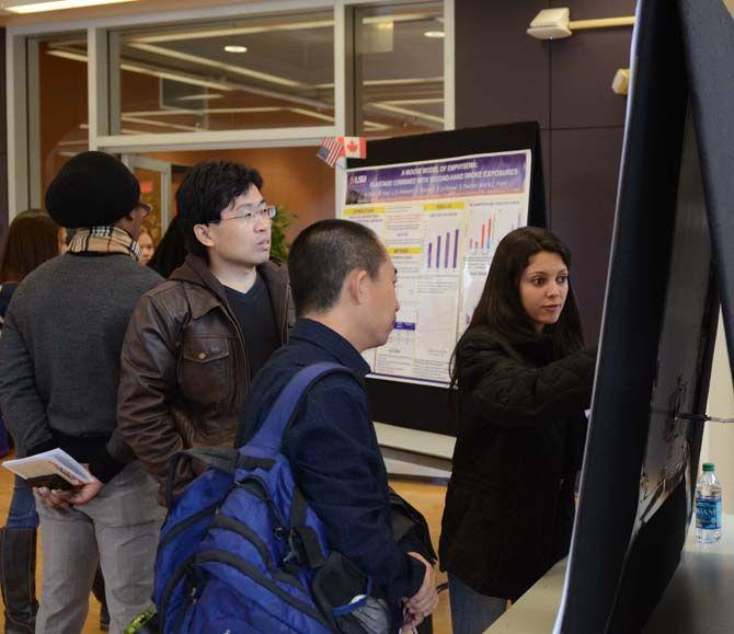 At the International Research Fair in the LSU Student Union, International Students describe their research from LSU, November 18, 2014.