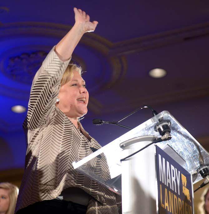 Sen. Mary Landrieu, D-La., thanks her family, staff and campaign supporters during her concession speech Saturday, December 6, 2014 in the Waldorf Astoria Ballroom of The Roosevelt New Orleans.