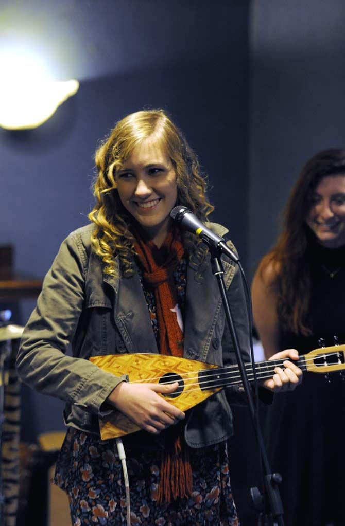 Caroline Schaff performs at the Highlander Music Festival on Friday, Nov. 14, 2014 in Highland Coffees.