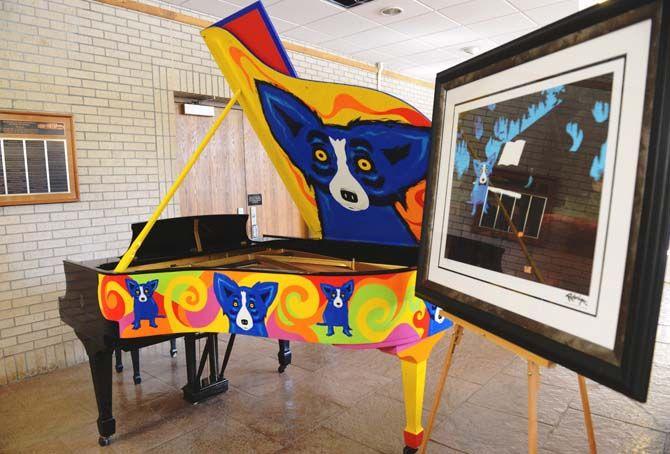 A vintage Steinway Piano was painted and donated to LSU School of Music by George Rodrigue Monday, Dec. 1, 2014.