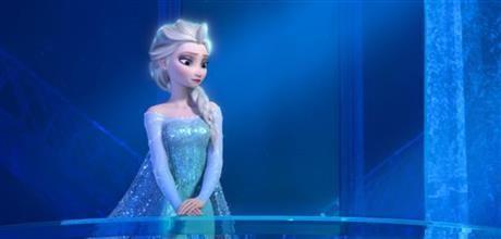 This image provided by Disney shows a teenage Elsa the Snow Queen, voiced by Idina Menzel, in a scene from the animated feature&#160;