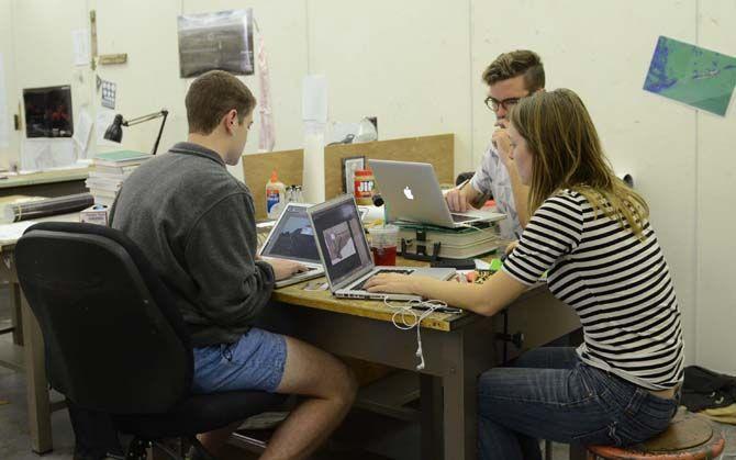 Landscape Architectue (LA 4001) students are winding down after their final reiew for the semester in the Design Building December 3, 2014.