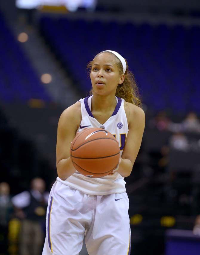 LSU women's basketball freshman guard, Jenna Deemer (1), gets a free throw during the game against Loyola in the PMAC where LSU won 93-71 on Wednesday, November 5, 2014.