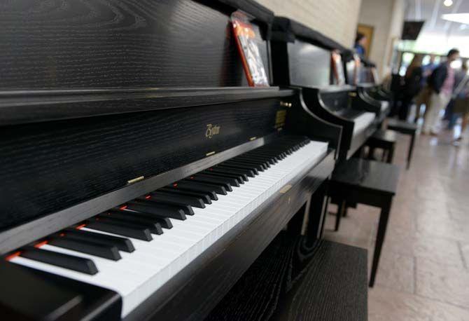 George Rodrigue Foundation of the Arts and Hall Piano Company donated 15 pianos to LSU School of Music Monday, Dec. 1, 2014.