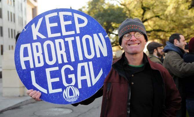 Protesters hold an event to oppose The Response on Saturday, Jan. 24, 2015, outside of the Pete Maravich Assembly Center.