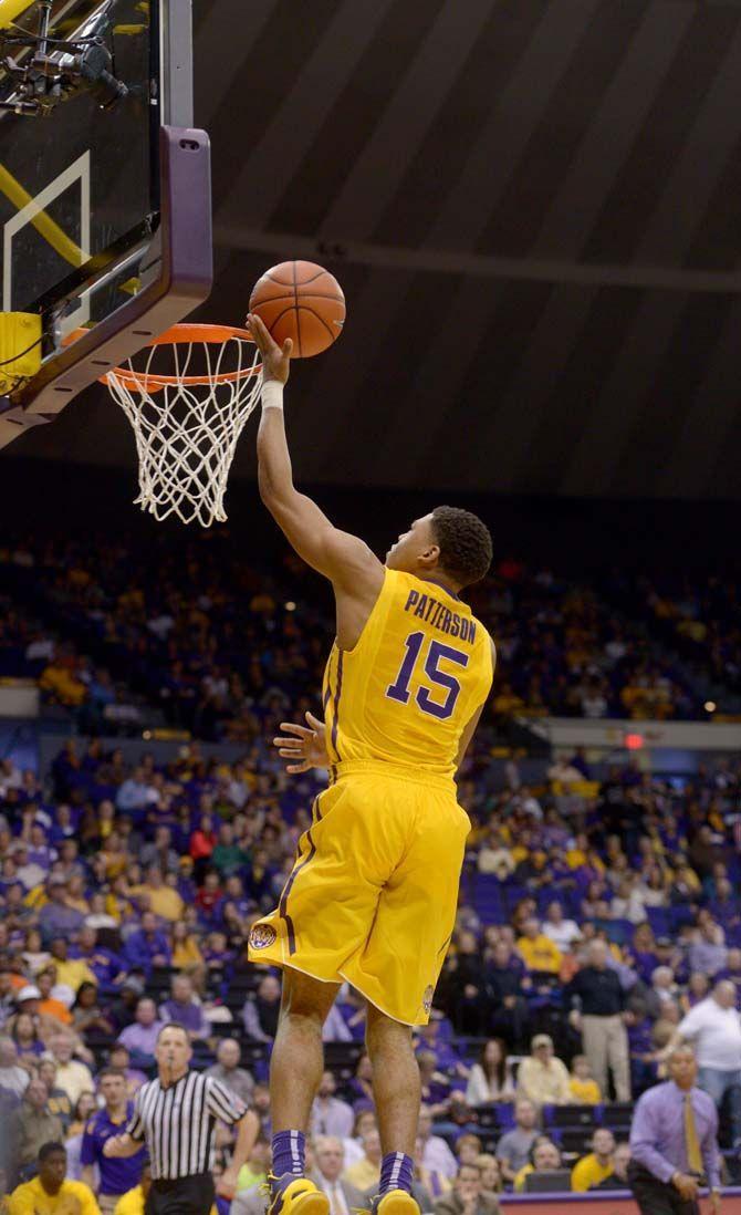 LSU freshman guard, Jalyn Patterson (15), shoots the ball during the Tiger's 71-60 victory against Alabama on Saturday, Feb. 7, 2015, in the Pete Maravich Assembly Center.